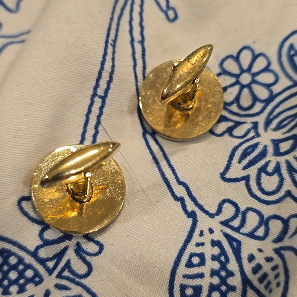 ❤️5/$25 Vintage Cufflinks Onyx Germany